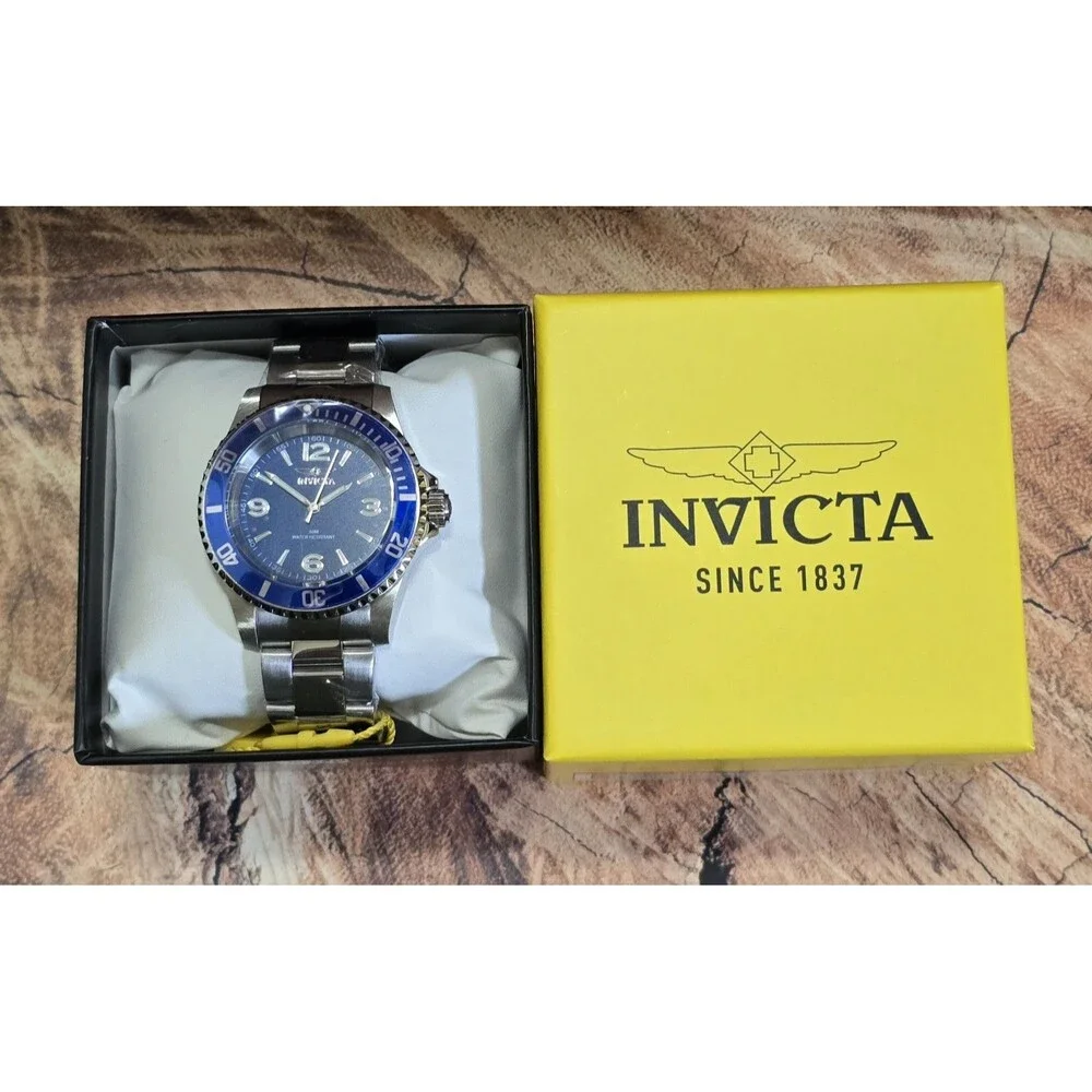 Invicta Specialty Rowan Men's Watch 40mm Blue Bezel Dial Steel 49341 Brand New